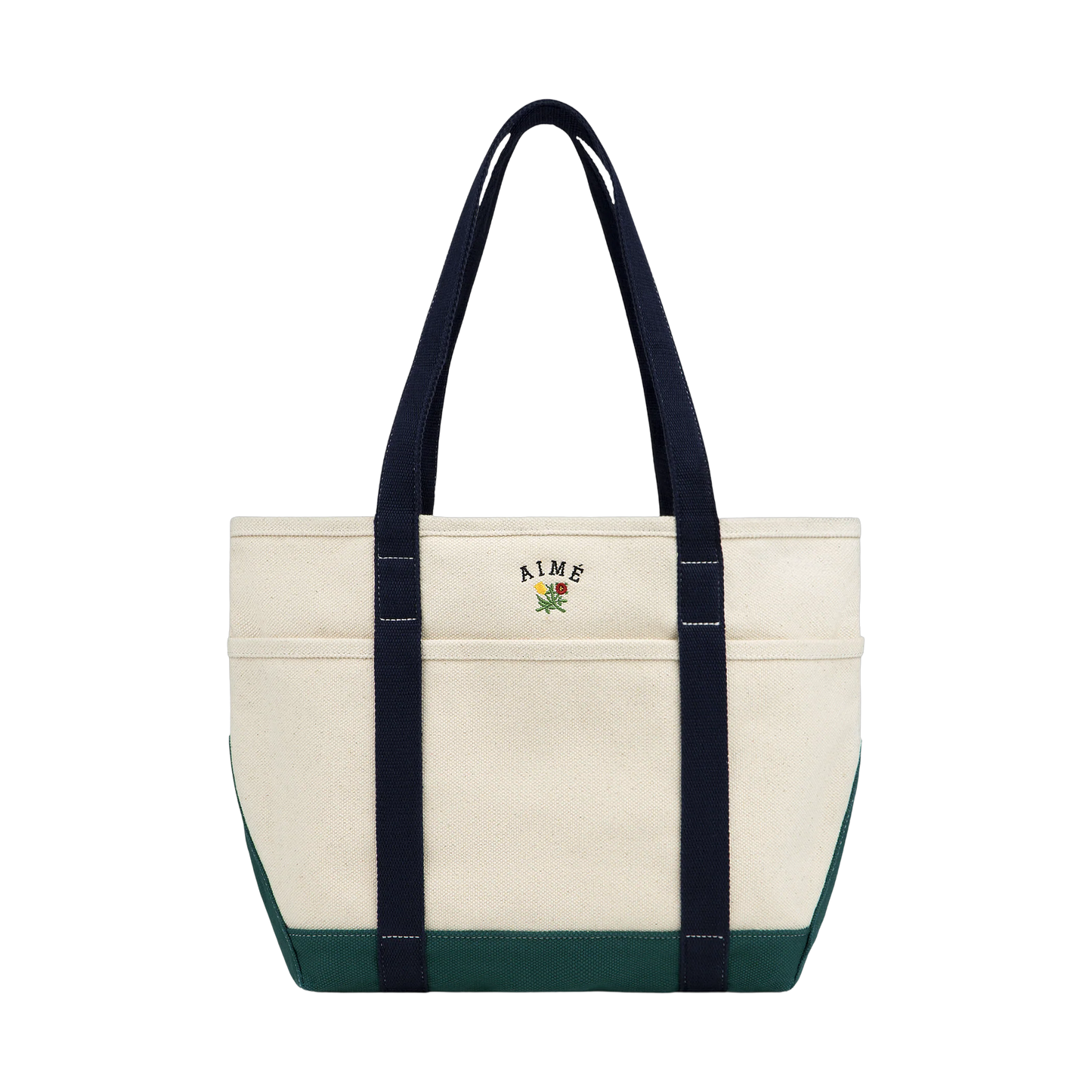 Aime Leon Dore Small Crest Tote Bag Navy - green, navy | Saturday Concept