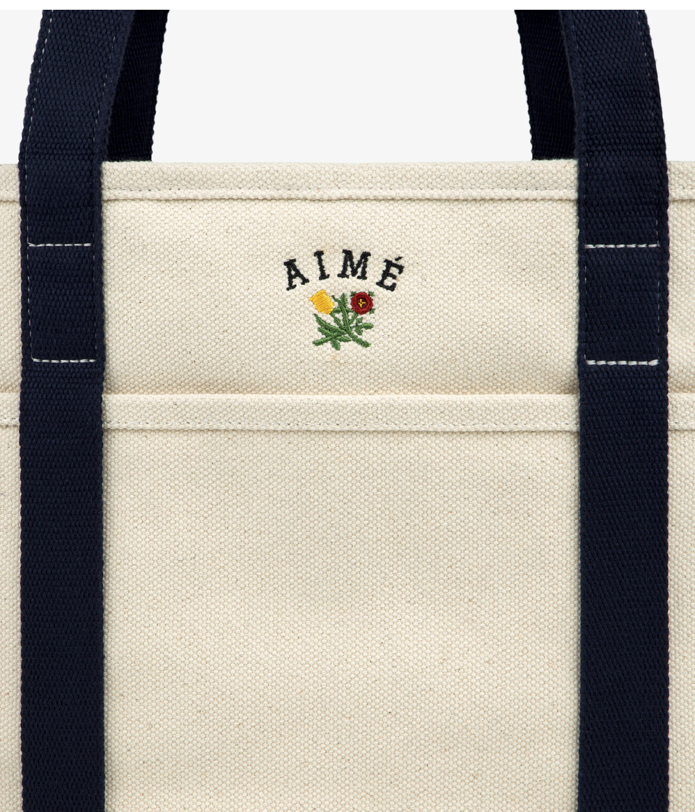 Aime Leon Dore Small Crest Tote Bag Navy - green, navy | Saturday Concept