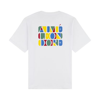 Aime Leon Dore Stacked Logo Tee - white | Saturday Concept