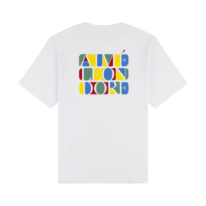 Aime Leon Dore Stacked Logo Tee - white | Saturday Concept