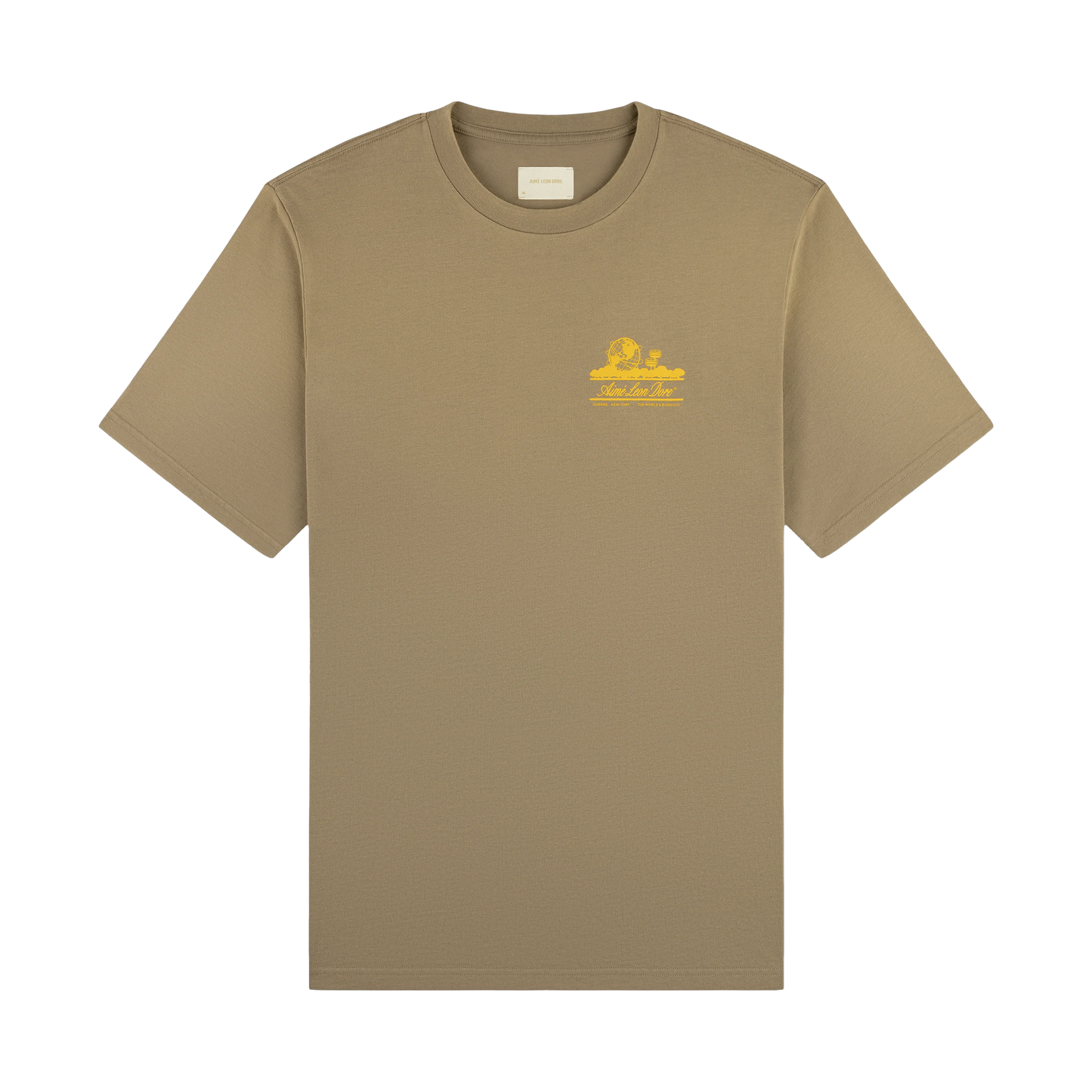 Aime Leon Dore Sun Faded Unisphere Oak Tee - brown | Saturday Concept