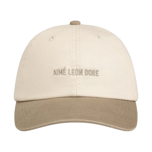 Aime Leon Dore Washed Chino Cap - beige, white | Saturday Concept