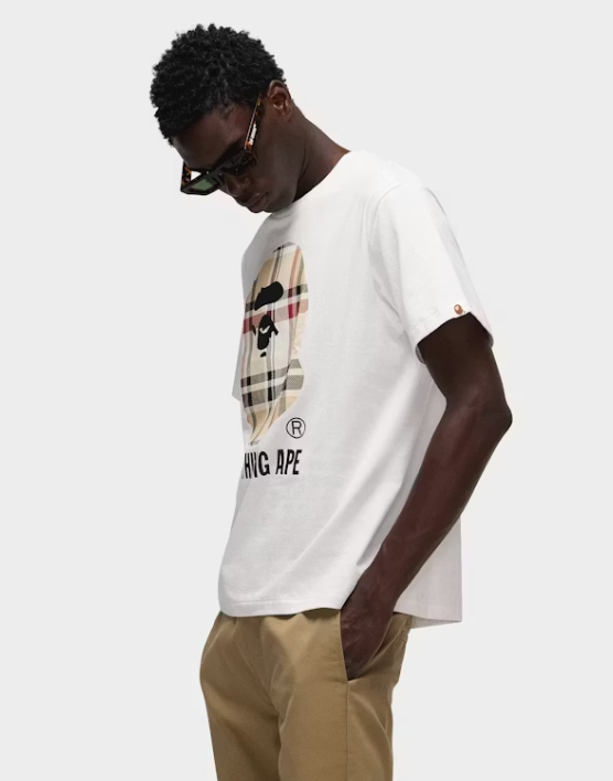 BAPE A Bathing Ape White Cream Tee - white, beige | Saturday Concept