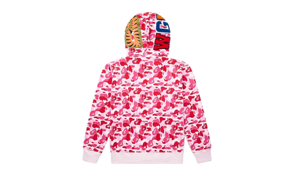 Bape Color Camo Shark Full Zip Hoodie Pink
