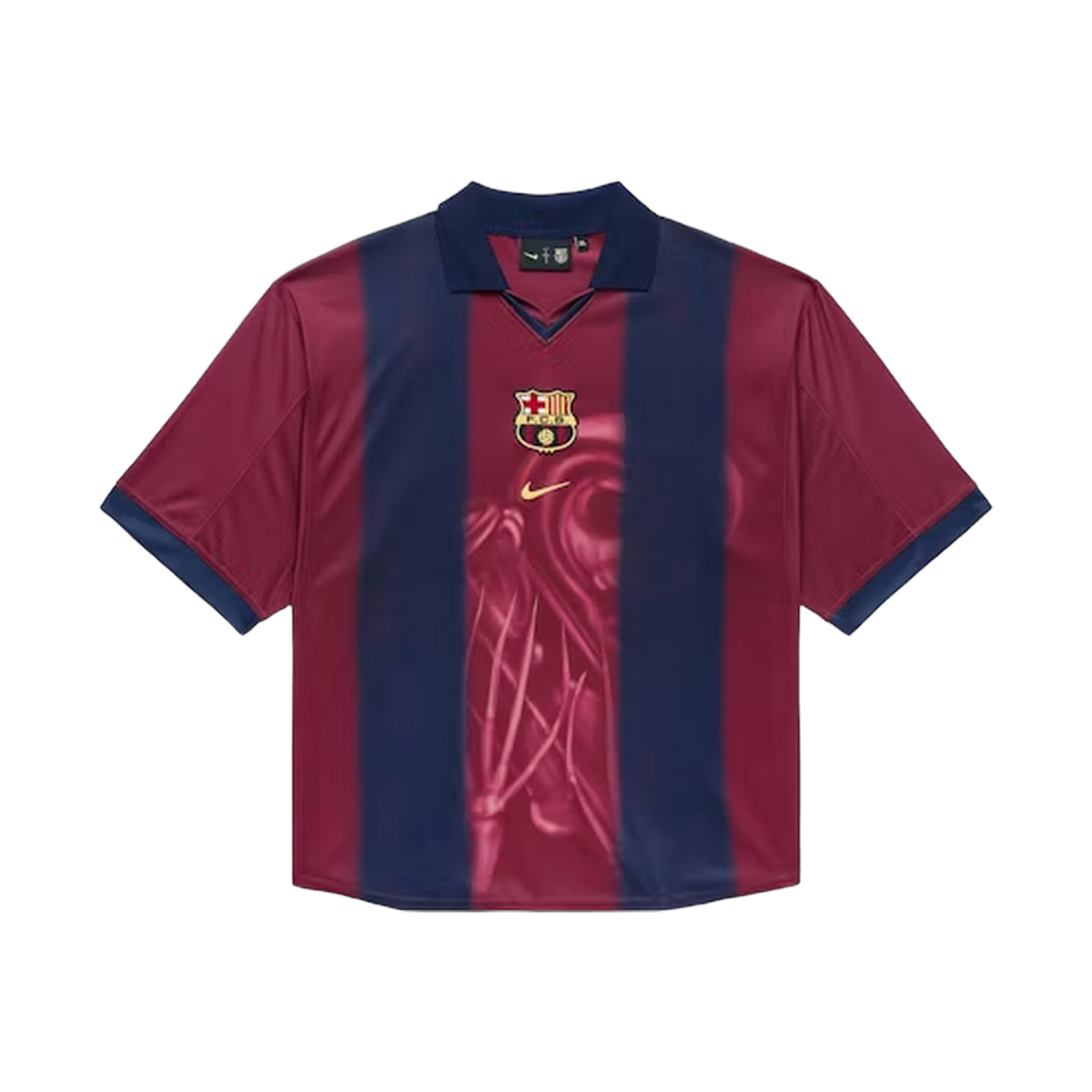 Camiseta de fútbol Travis Scott x Nike x FC Barcelona Retro 2000/01 Home Skeleton Multicol