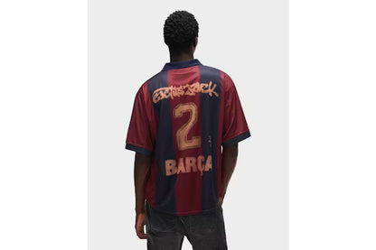 Camiseta de fútbol Travis Scott x Nike x FC Barcelona Retro 2000/01 Home Skeleton Multicol