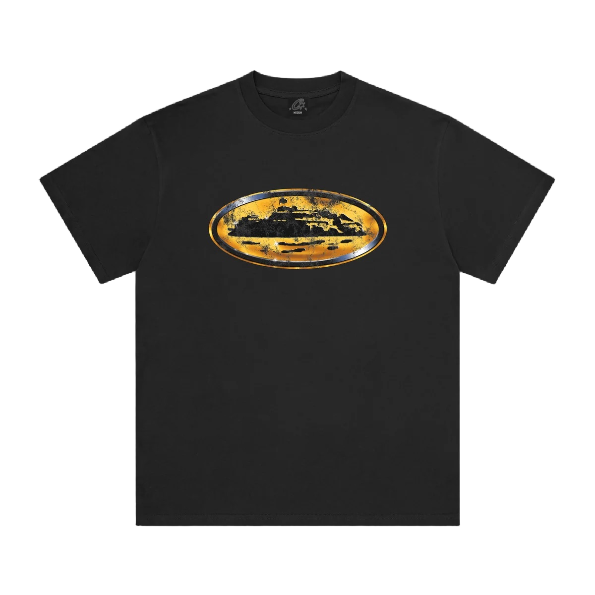 Corteiz Corroded Island Black Tee