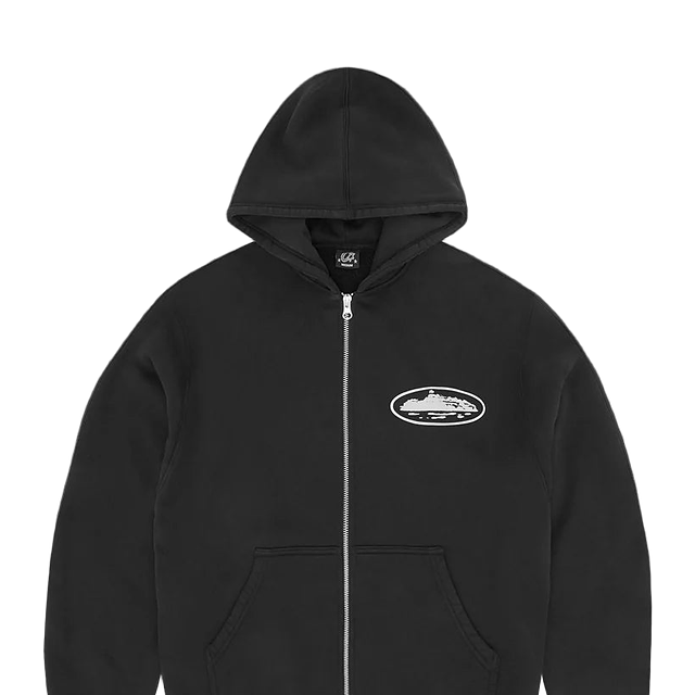 Corteiz OG Island ZIP Hoodie Black