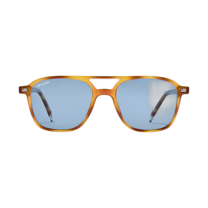 D.Franklin Jackson Square Amber Tort Blue - blue, yellow | Saturday Concept