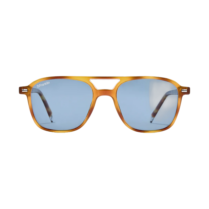 D.Franklin Jackson Square Amber Tort Blue - blue, yellow | Saturday Concept
