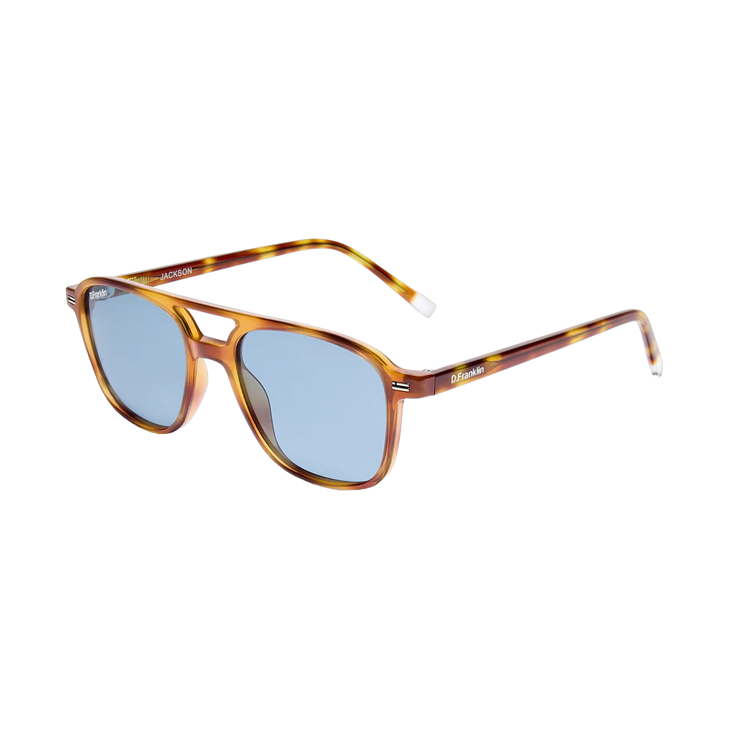 D.Franklin Jackson Square Amber Tort Blue - blue, yellow | Saturday Concept