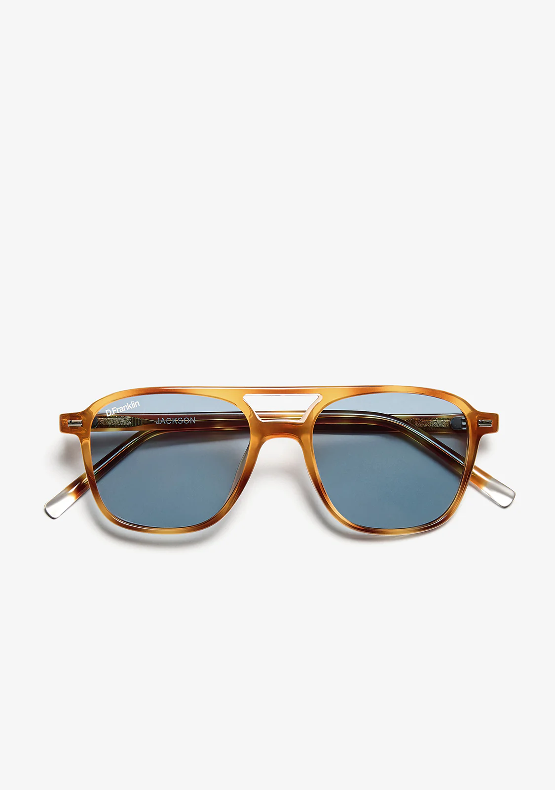 D.Franklin Jackson Square Amber Tort Blue - blue, yellow | Saturday Concept