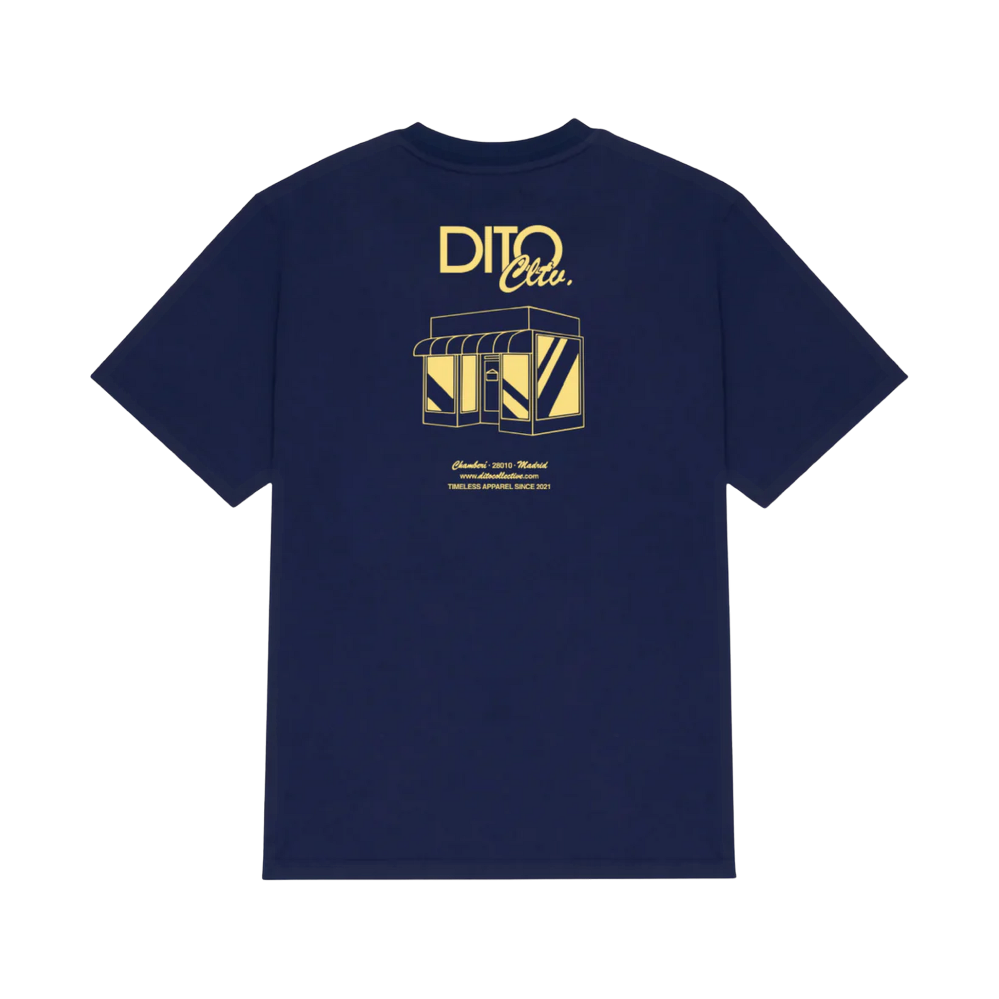 Dito Navy Shop Tee - navy, yellow | Saturday Concept