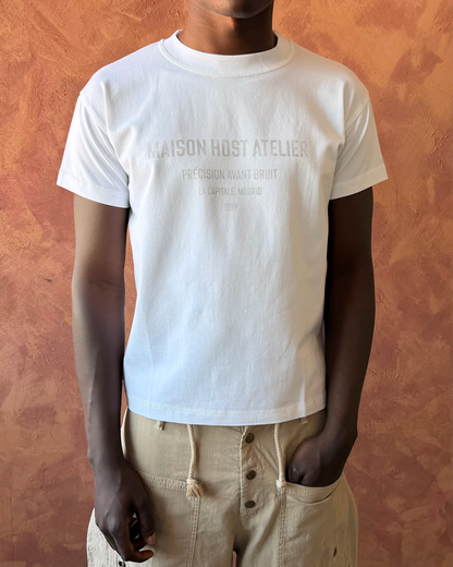 Host Atelier Slim Tee - white | Saturday Concept