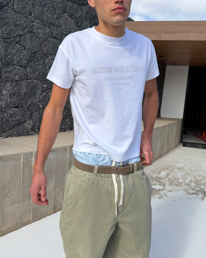 Host Atelier Slim Tee - white | Saturday Concept