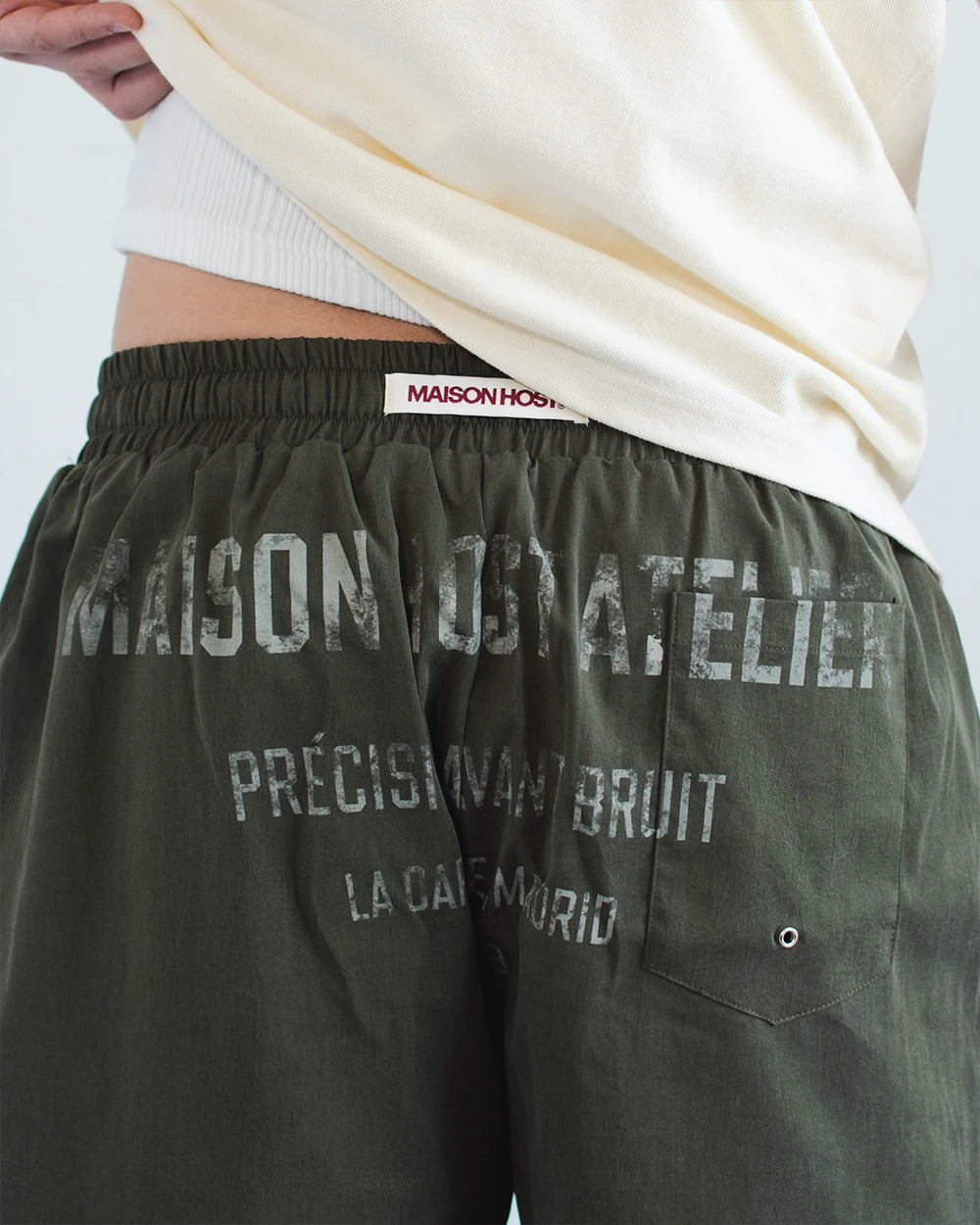 Host Atellier Swim Pants - green, white | Saturday Concept