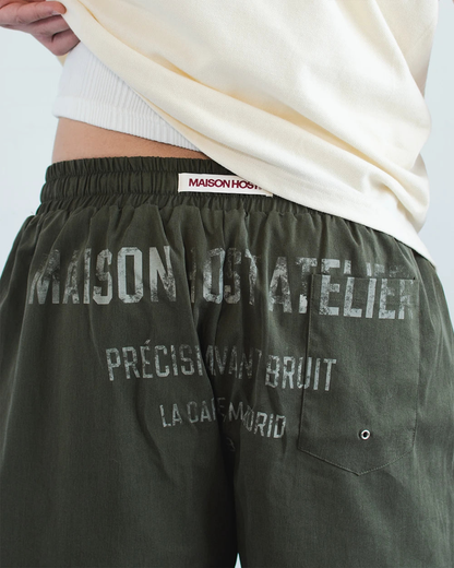 Host Atellier Swim Pants - green, white | Saturday Concept