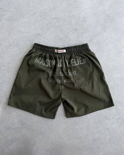 Host Atellier Swim Pants - green, white | Saturday Concept