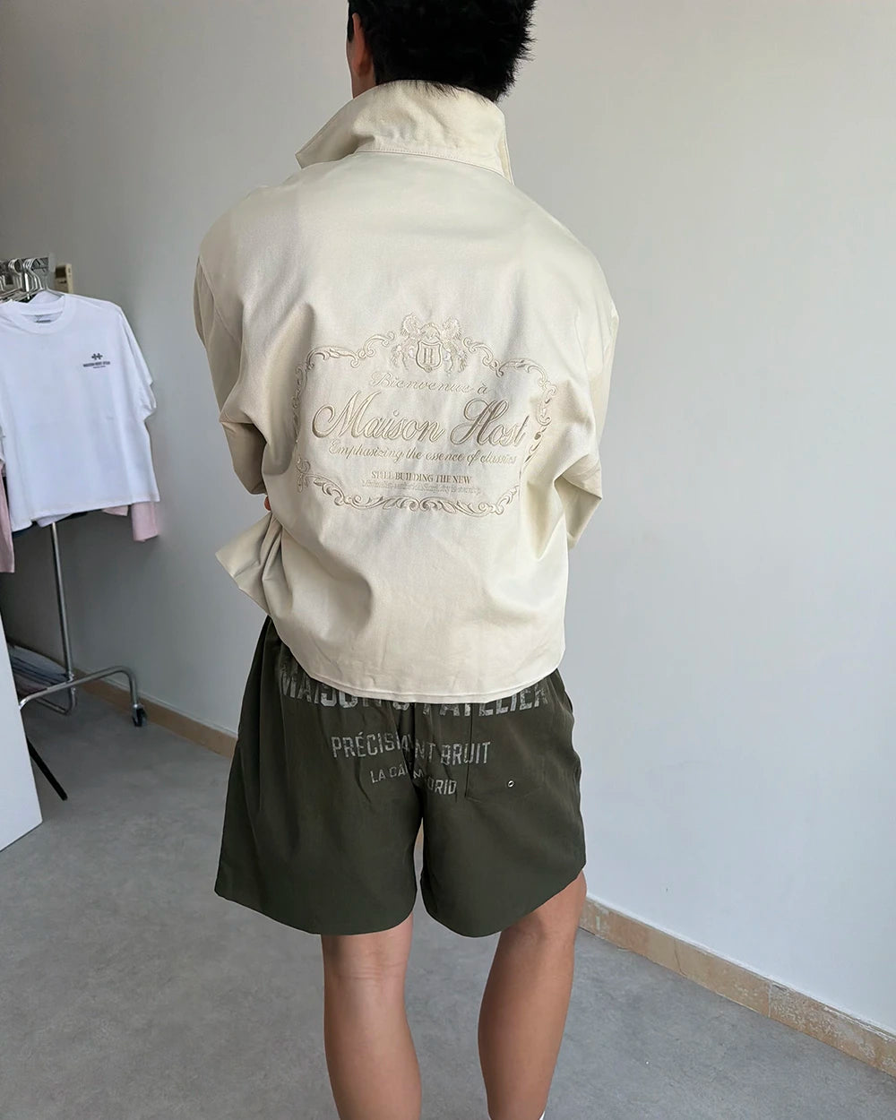 Host Atellier Swim Pants - green, white | Saturday Concept