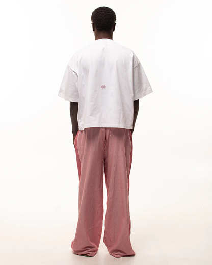 Host Hidden Logo Tee - white, red | Saturday Concept