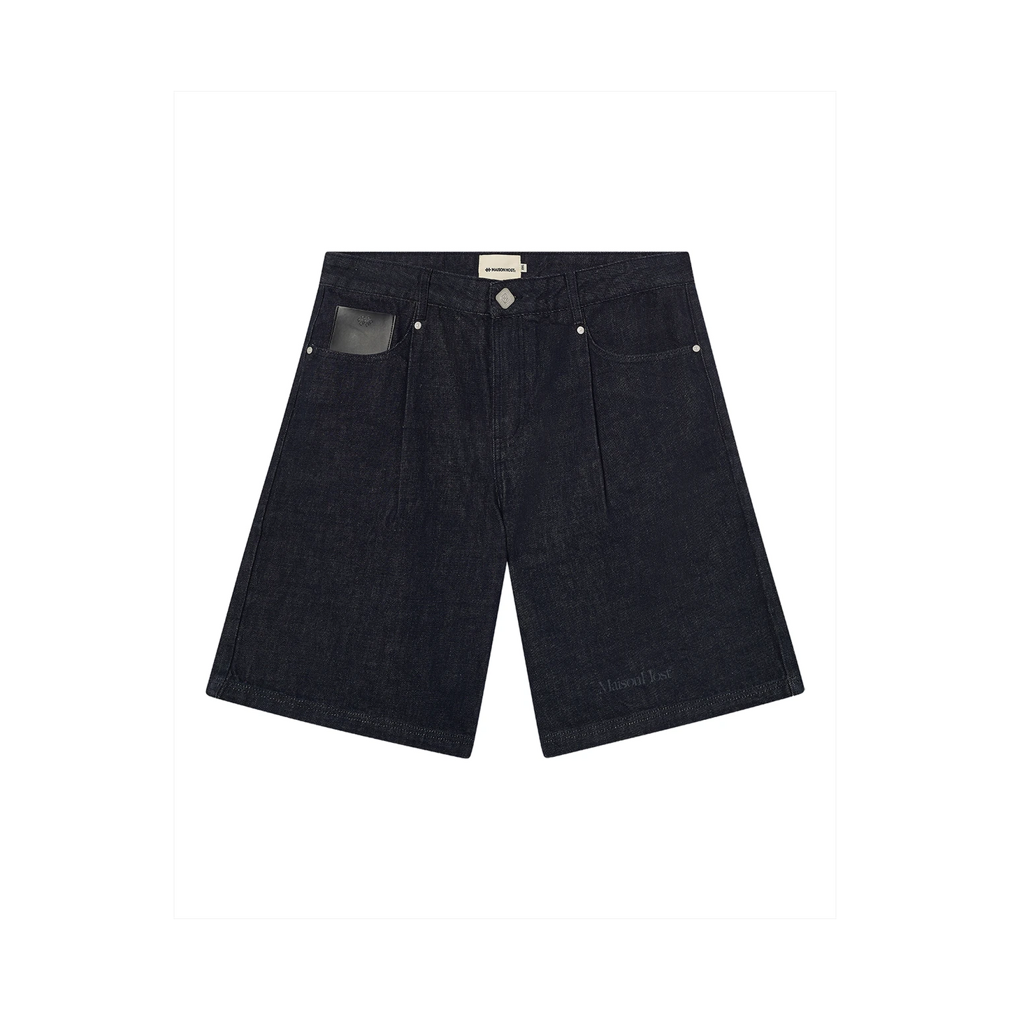 Host Raw Denim Pleated Shorts - blue | Saturday Concept