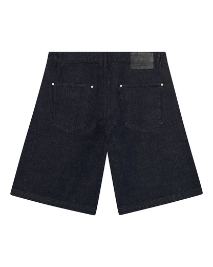 Host Raw Denim Pleated Shorts - blue | Saturday Concept