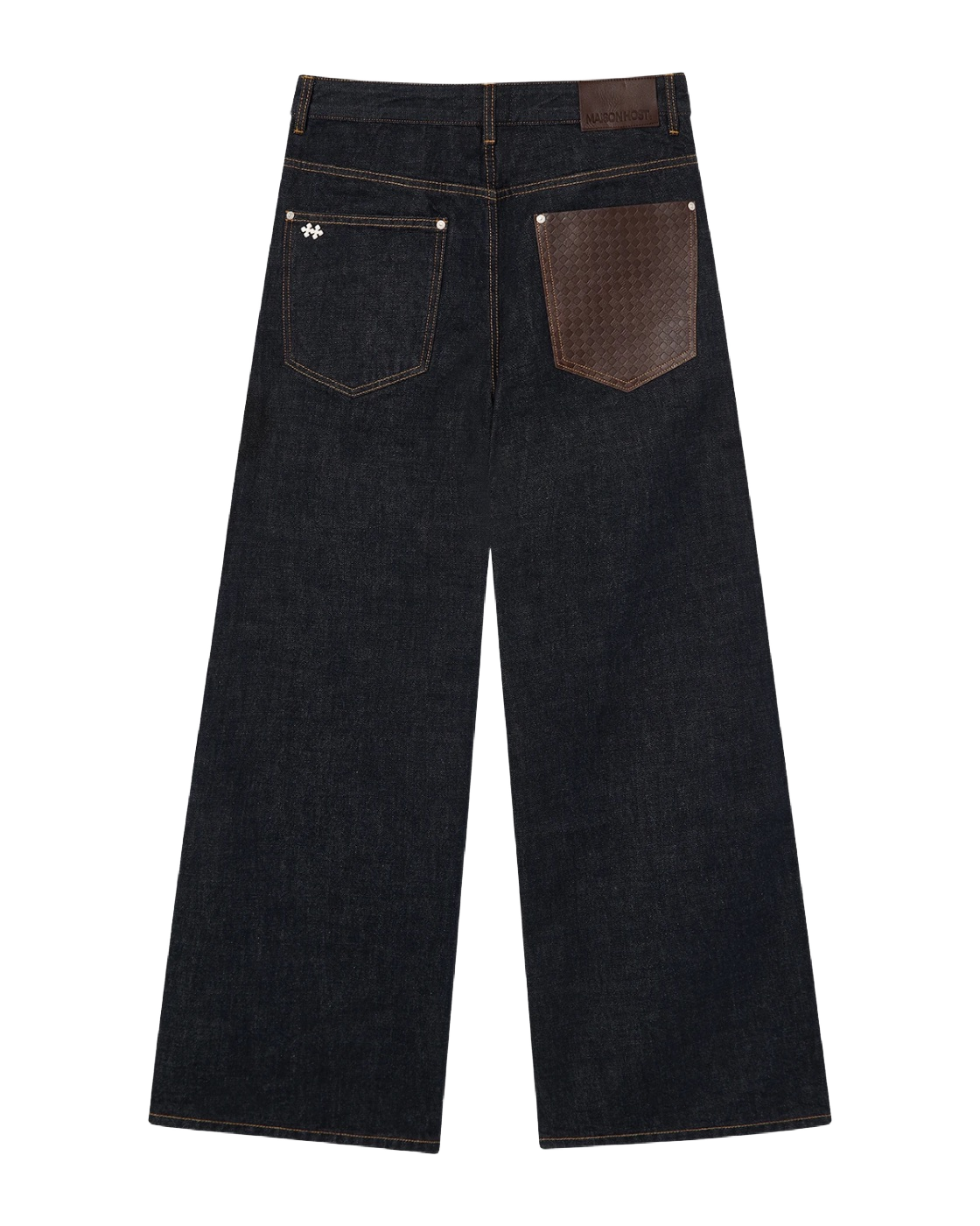 Host Raw Leather Pocket Jeans
