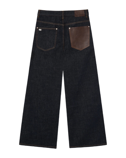 Host Raw Leather Pocket Jeans