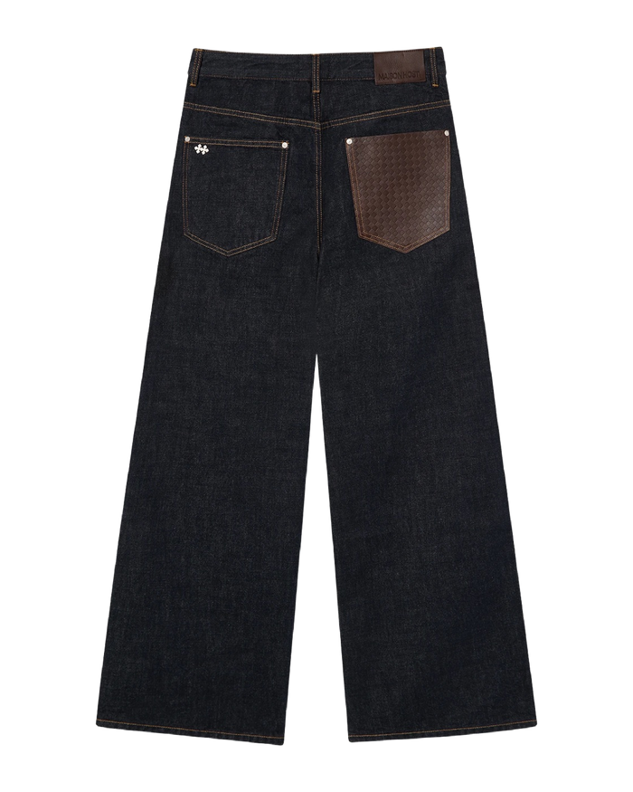 Host Raw Leather Pocket Jeans