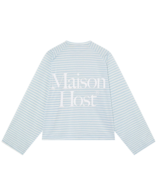 Host Striped Rag Blue Long Sleeve