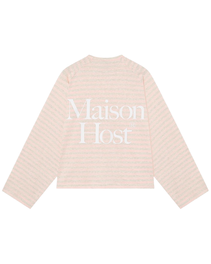 Host Striped Rag Pink Long Sleeve