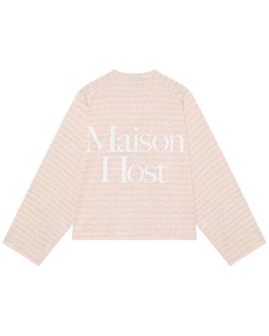 Host Striped Rag Pink Long Sleeve