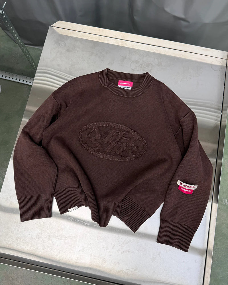 Host x Satenier MHSTR Brown Knit - brown | Saturday Concept