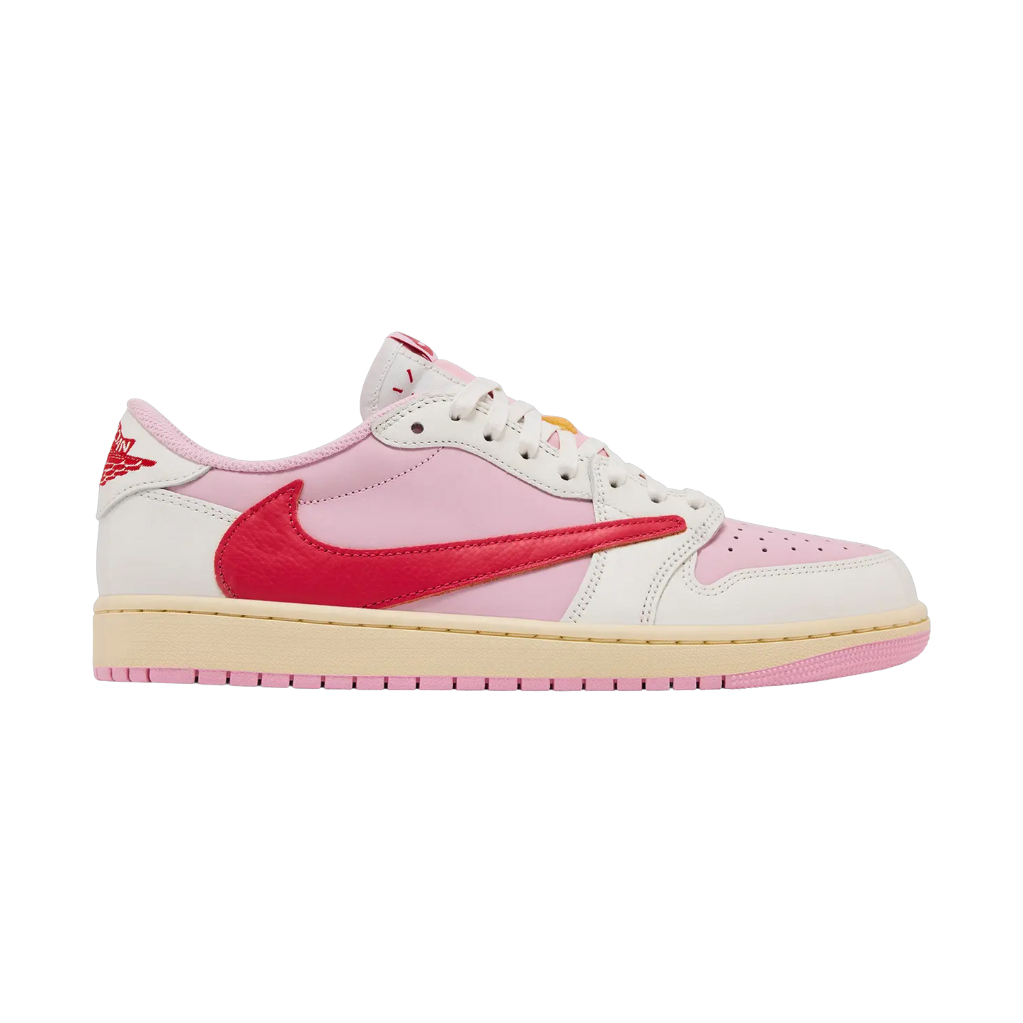 Jordan 1 Retro Low OG SP Travis Scott Sail Tropical Pink - pink, red | Saturday Concept