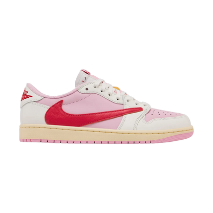 Jordan 1 Retro Low OG SP Travis Scott Sail Tropical Pink - pink, red | Saturday Concept