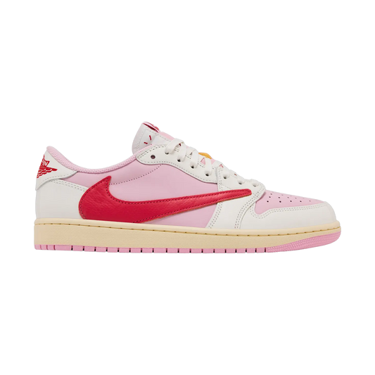 Jordan 1 Retro Low OG SP Travis Scott Sail Tropical Pink - pink, red | Saturday Concept