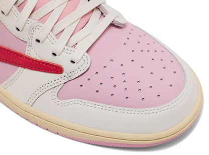 Jordan 1 Retro Low OG SP Travis Scott Sail Tropical Pink - pink, red | Saturday Concept