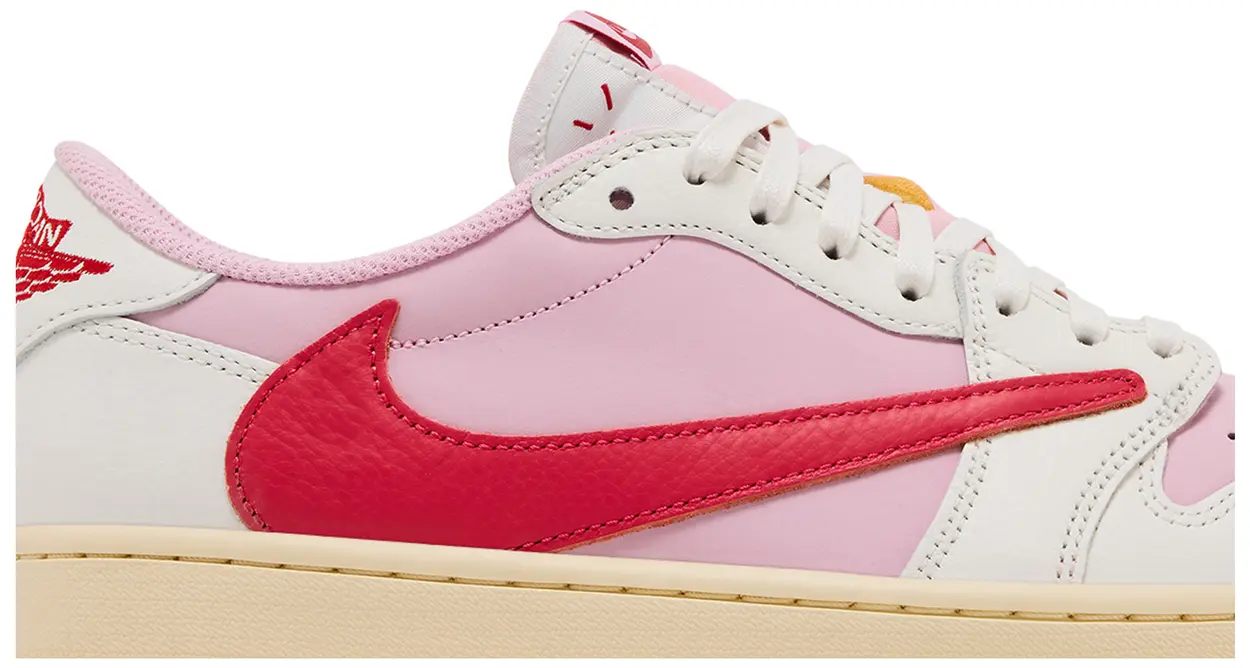 Jordan 1 Retro Low OG SP Travis Scott Sail Tropical Pink - pink, red | Saturday Concept