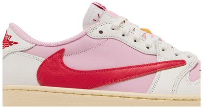 Jordan 1 Retro Low OG SP Travis Scott Sail Tropical Pink - pink, red | Saturday Concept