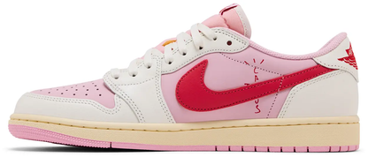 Jordan 1 Retro Low OG SP Travis Scott Sail Tropical Pink - pink, red | Saturday Concept