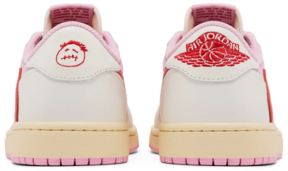 Jordan 1 Retro Low OG SP Travis Scott Sail Tropical Pink - pink, red | Saturday Concept