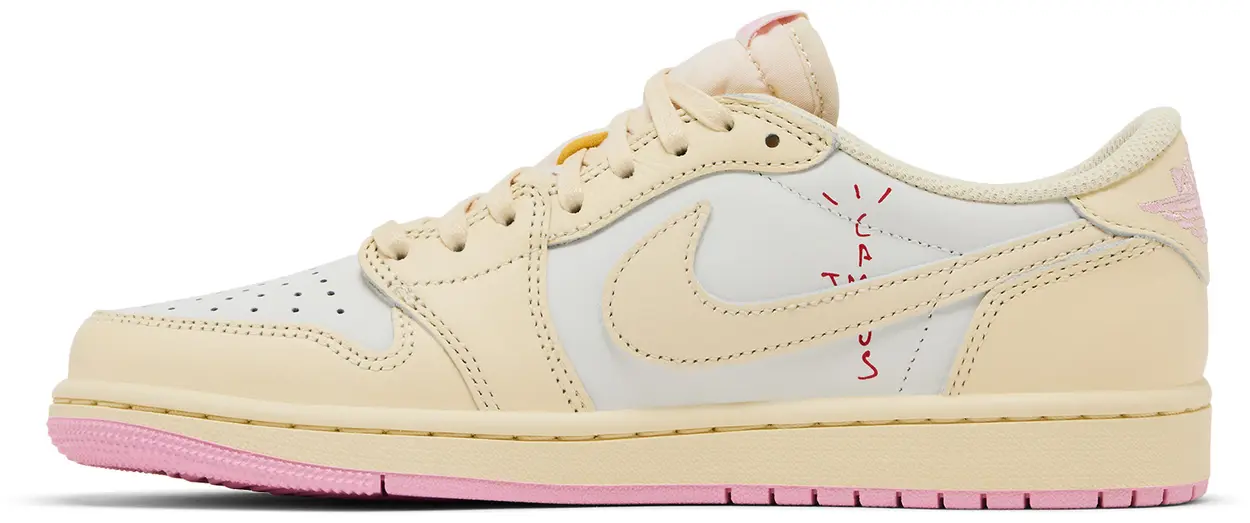 Jordan 1 Retro Low OG SP Travis Scott Shy Pink - cream, pink | Saturday Concept