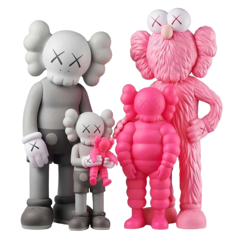 Kaws Family Vinyl Set Grey Pink