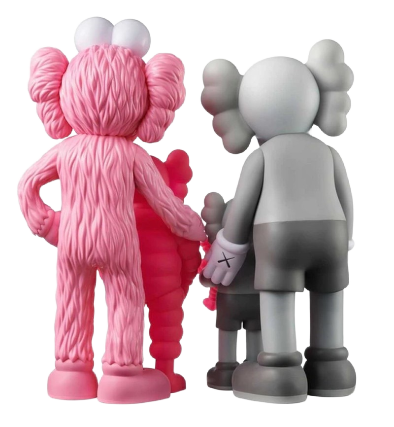Kaws Family Vinyl Set Grey Pink