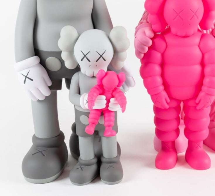 Kaws Family Vinyl Set Grey Pink