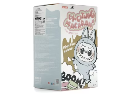Pop Mart Labubu The Monsters Exciting Macarons Vinyl-Plüschanhänger, einzelne Blindbox
