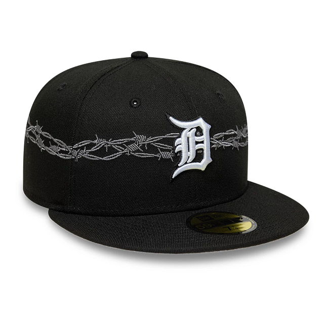 New Era 59FIFTY Detroit Fence Black - black, white | Saturday Concept