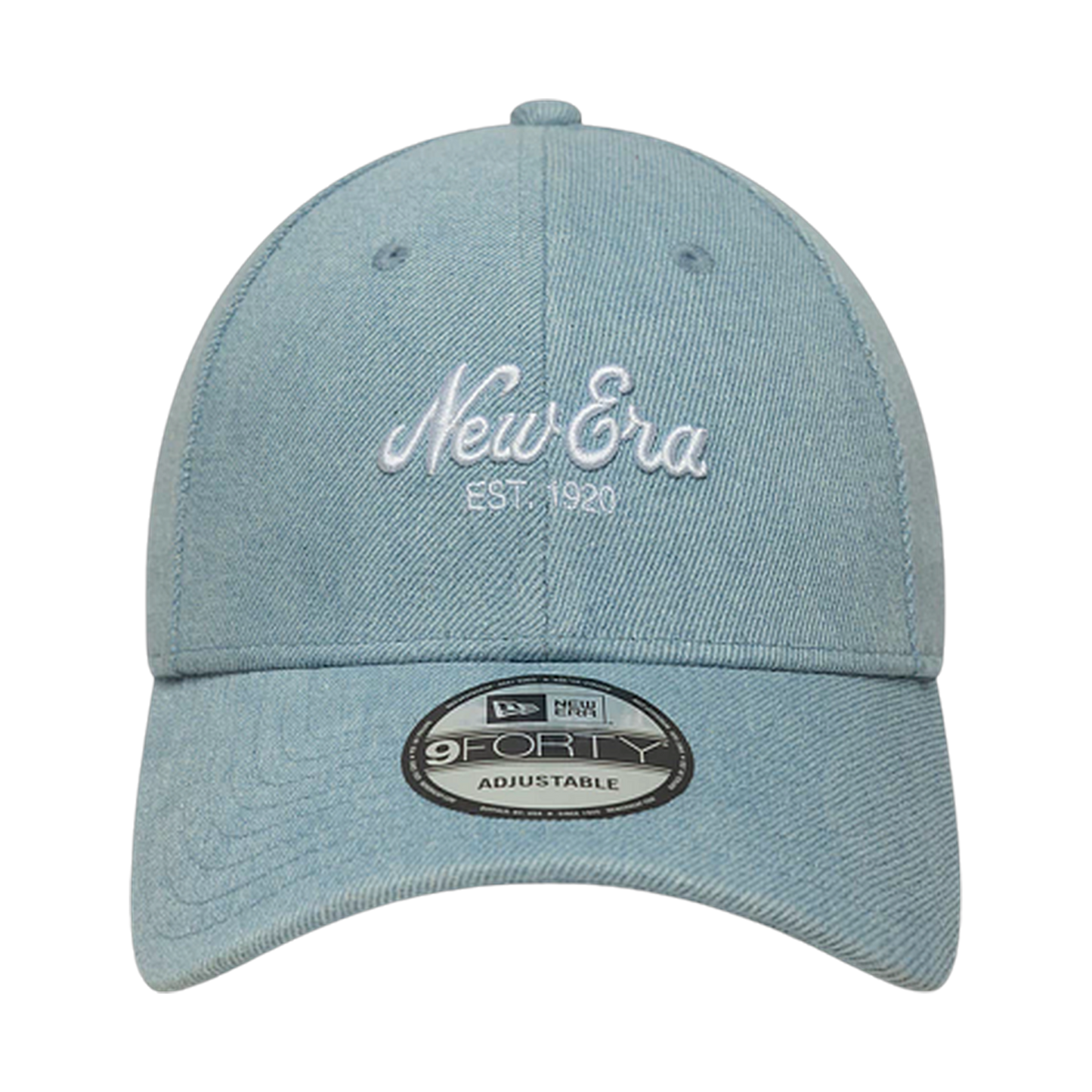 New Era 9FORTY Logo Denim - blue, white | Saturday Concept
