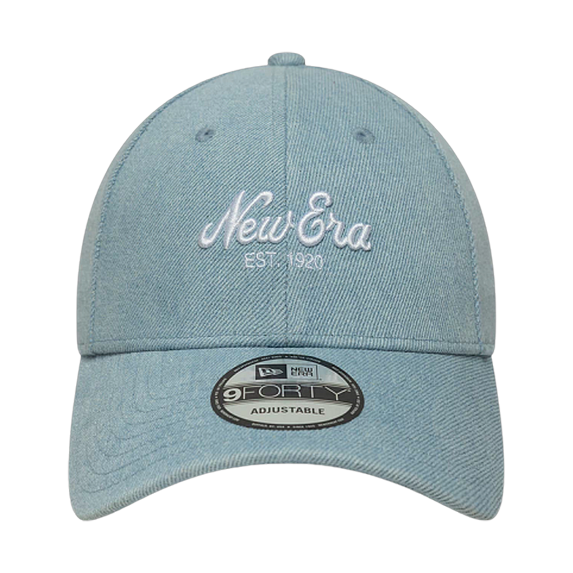 New Era 9FORTY Logo Denim - blue, white | Saturday Concept