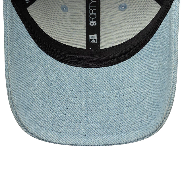 New Era 9FORTY Logo Denim - blue, white | Saturday Concept